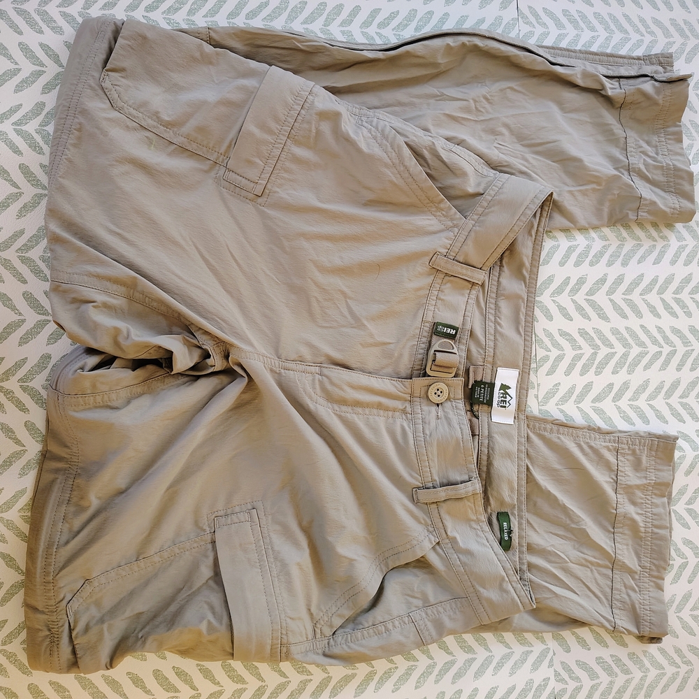REI Khaki Cargo Pants To Shorts